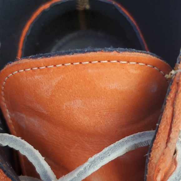 Ralph Lauren Orange Leather Hi Top Boots - Picture 15 of 15